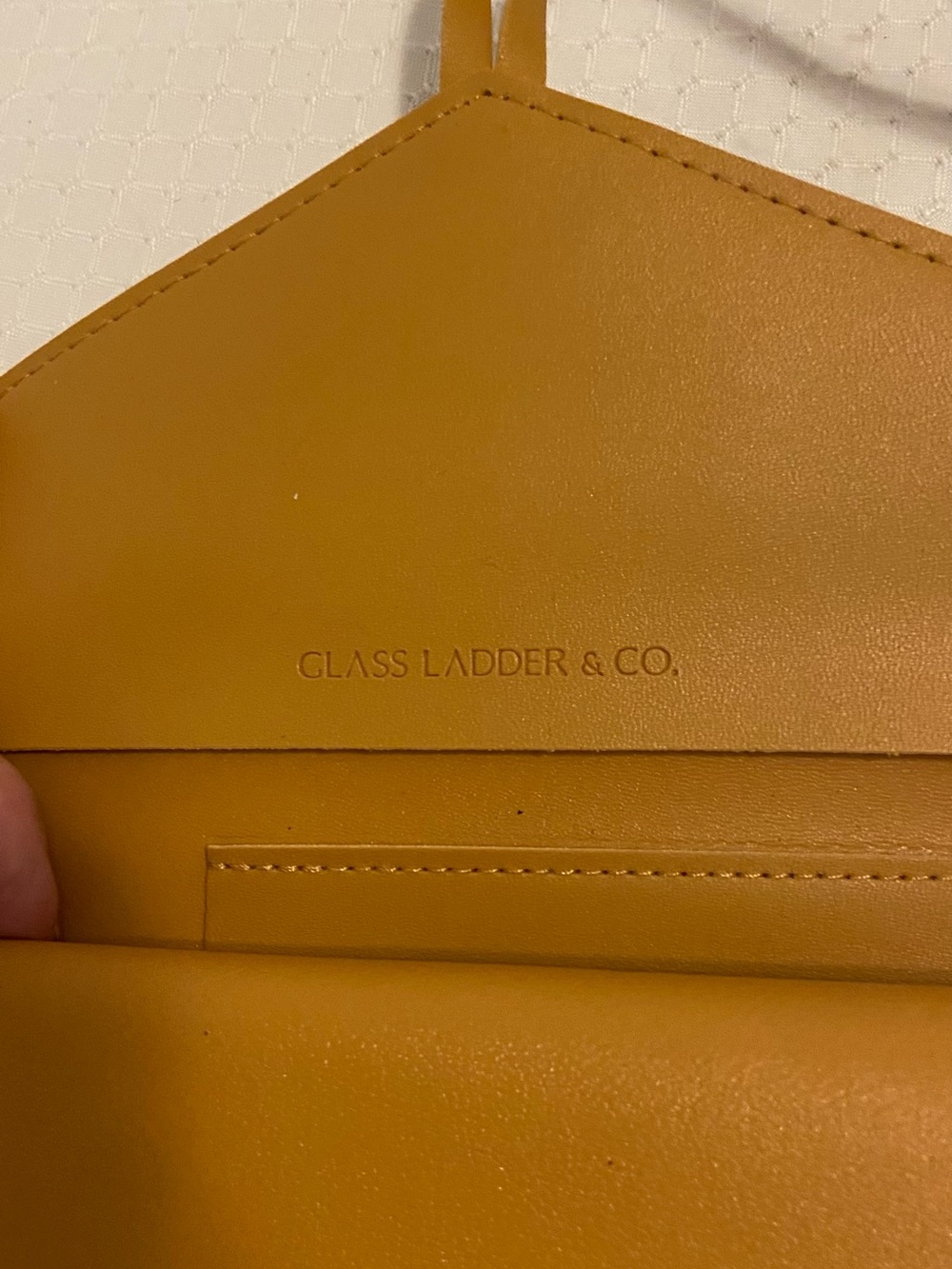 Glass Ladder & Co. Mustard Yellow Leather Katherine Organizer.